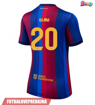 Lacne Ženy Futbalové dres Barcelona Dani Olmo #20 2026-27 Krátky Rukáv - Domáci